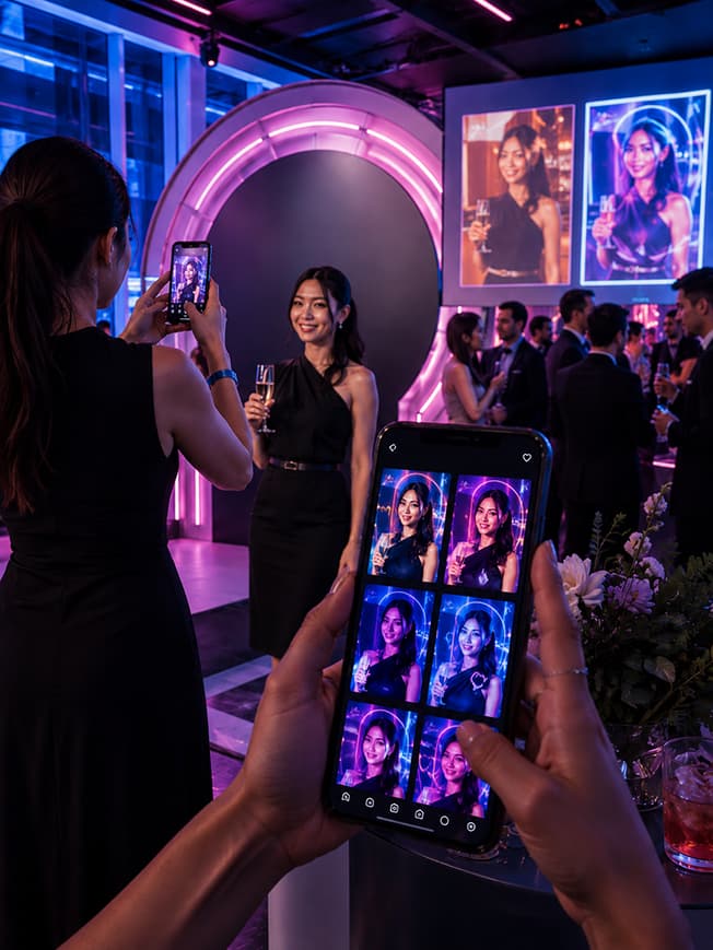 Evento corporativo convertido en premiación futurista