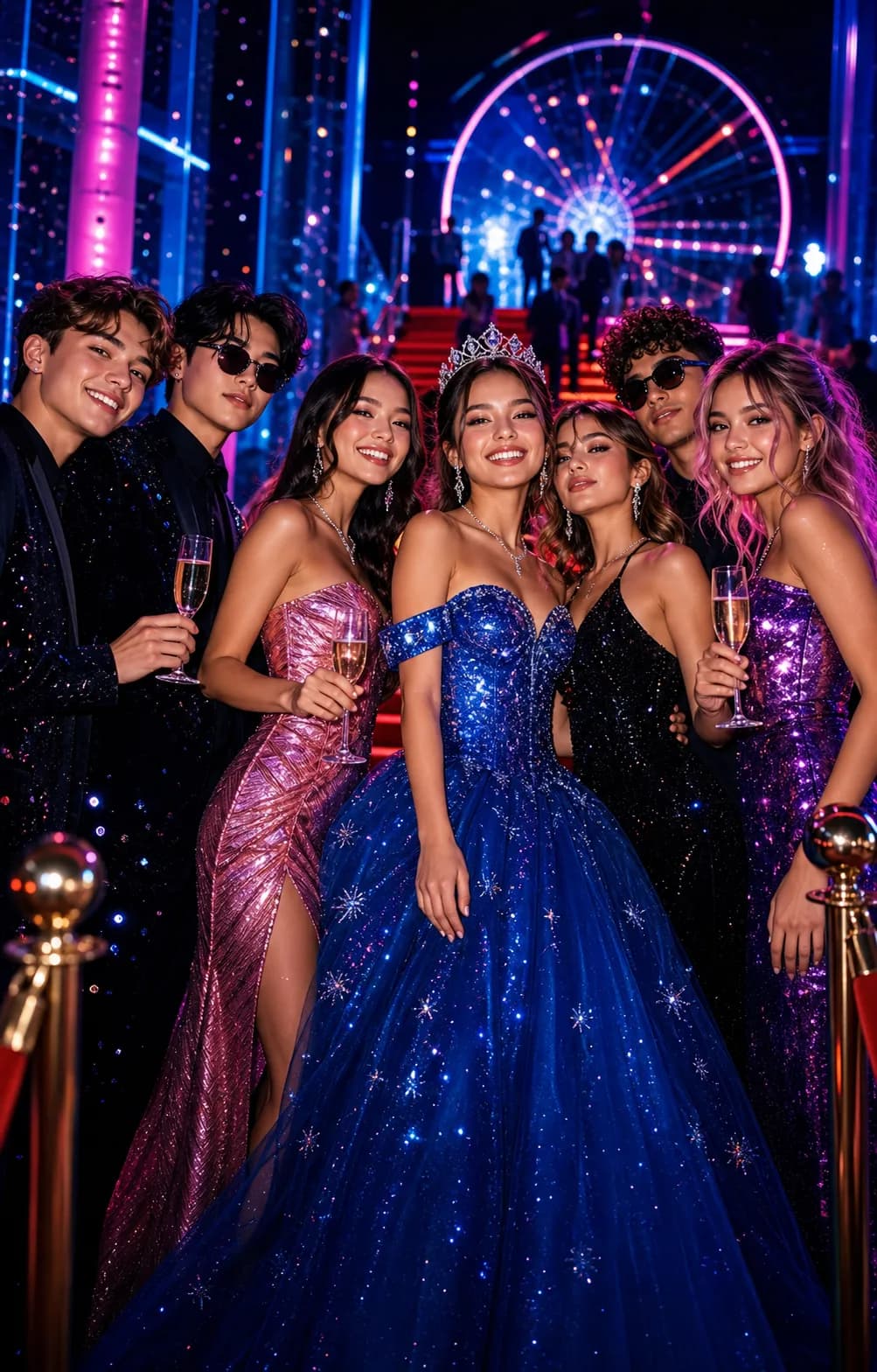 Invitados transformados en una escena de película
